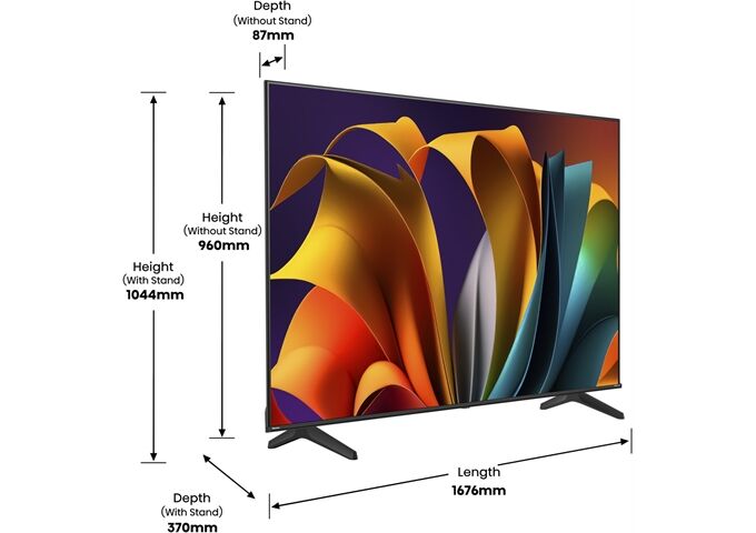 Hisense 75A6N sw LED-TV UHD Multituner BT Smart Dolby Visi