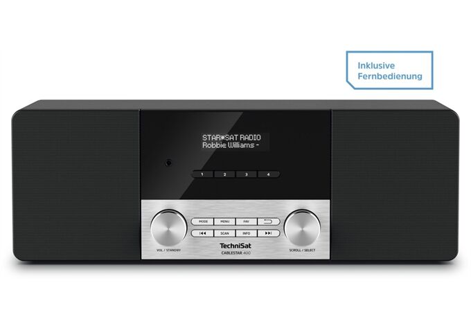 TechniSat CableStar 400 sw Stereoradio + Fernbedienung für R