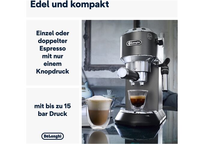 DE LONGHI EC 685.BK schwarz Dedica Style Espressomaschine Si