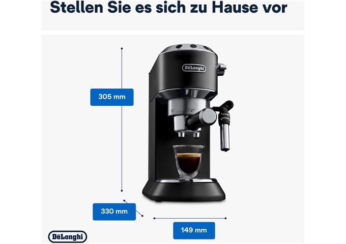 DE LONGHI EC 685.BK schwarz Dedica Style Espressomaschine Si