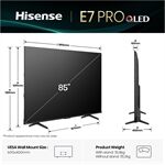 Hisense 85E77Q Pro sw QLED-TV UHD Multituner Smart Dolby V
