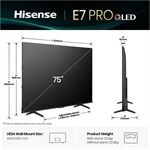 Hisense 75E77Q Pro sw QLED-TV UHD Multituner Smart Dolby V