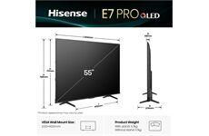 Hisense 55E77Q Pro sw QLED-TV UHD Multituner Smart Dolby V