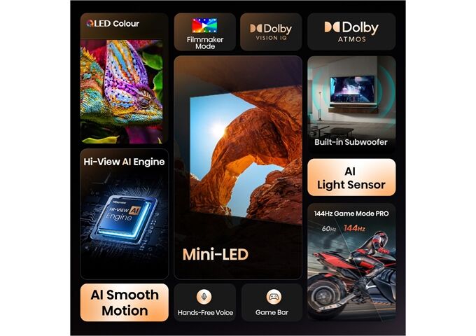 Hisense 50U7Q sw LED-TV Mini LED UHD Multituner BT Smart D