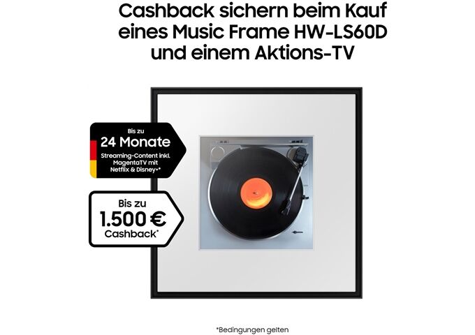 Samsung HW-LS60D/ZG Soundbar Music Frame Bilderrahmen Laut