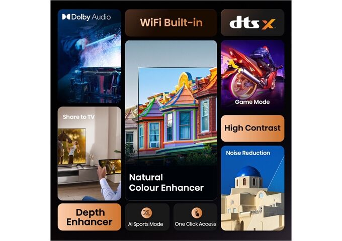 Hisense 32A4Q sw LED-TV HDready Multituner Smart USB HDMI