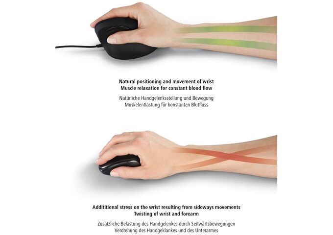 HAMA 182699 Vertikale Funkmaus EMW-500 ergonomisch 6 Ta