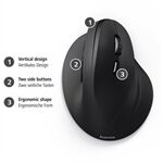 HAMA 182699 Vertikale Funkmaus EMW-500 ergonomisch 6 Ta HAMA 182699 Vertikale Funkmaus EMW-500 ergonomisch 6 Ta