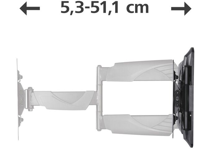 HAMA 220827 TV-Wandhalterung sw 122cm (48 )auszieh-/nei