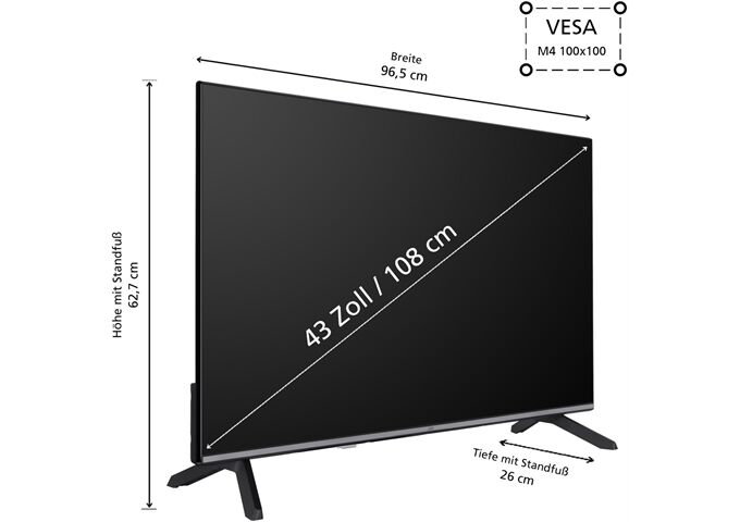 JVC LT-43VF7555 LED-TV FHD SMART TIVO Multituner