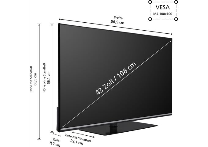 JVC LT-43VDQ6555 sw LED-TV QLED UHD Multituner Smart V