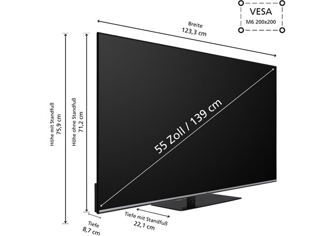 JVC LT-55VDQ6555 sw LED-TV QLED UHD Multituner Smart V