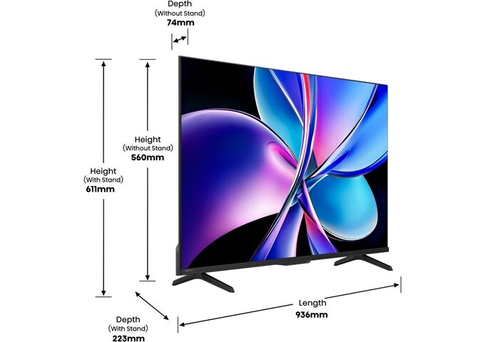 Hisense 43E77Q Pro sw QLED-TV UHD Multituner Smart Dolby V