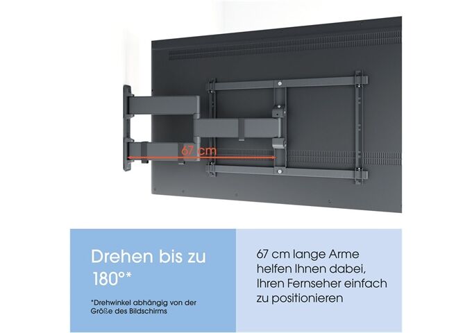 Vogels TVM3845 sw Full Motion Wandhalt. large XL 55 -100