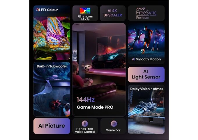 Hisense 100E7QPro sw QLED-TV UHD Multituner Smart Dolby Vi