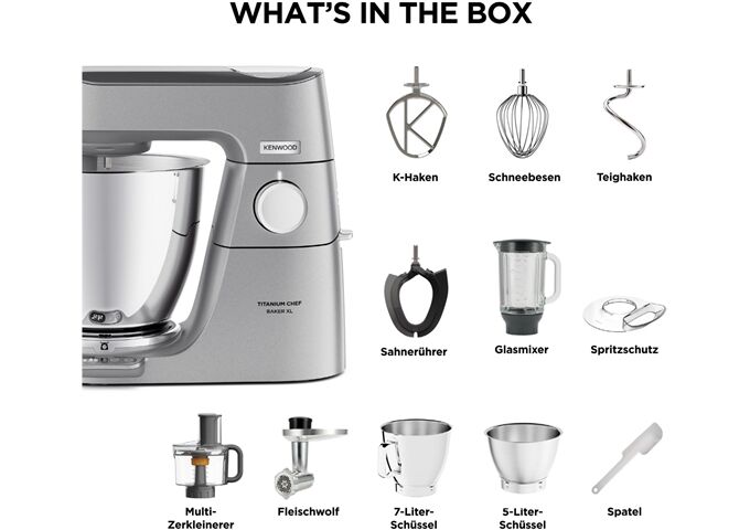 Kenwood KVL85.594SI Titanium Chef Baker XL silber Küchenma