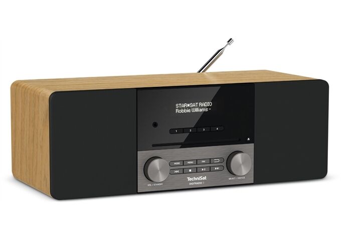 TechniSat DigitRadio 3 Eiche DAB+/UKW mit CD-Player und Blue