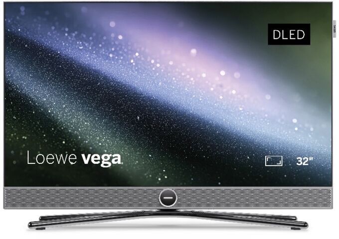 Loewe vega 32 alu brushed + black LED-TV 4K UHD TWIN DVB