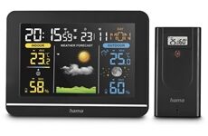 HAMA 222242 Wetterstation Usedom sw Funkuhr Temperatur