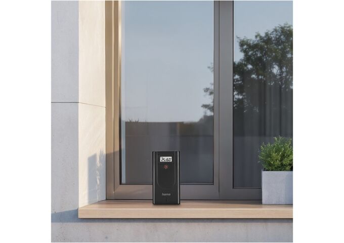HAMA 222242 Wetterstation Usedom sw Funkuhr Temperatur