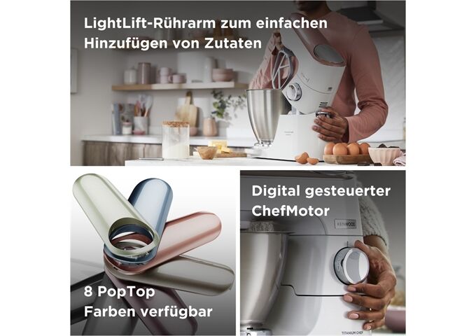 Kenwood KVL65.001WH Küchenmaschine Titanium Chef Baker XL