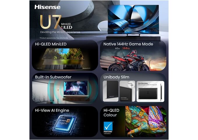Hisense 55U7SE LED-TV Mini LED 4K Multituner BT Smart PVR